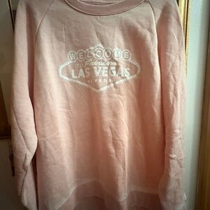 Pink 'Welcome to Las Vegas' Pullover Sweatshirt